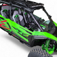 Built-in pocket step detail on Kawasaki Teryx H2 Volt Rock Steps for easy entry