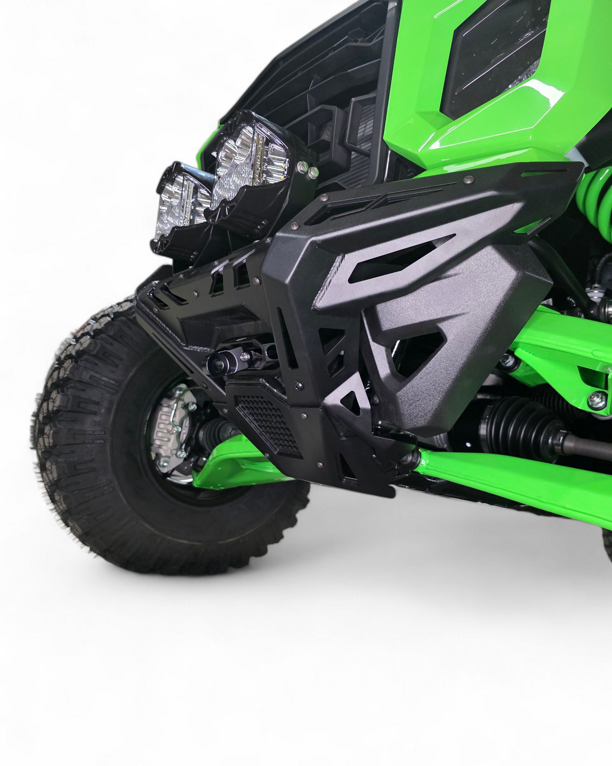 Full machine front view of 2026 Kawasaki Teryx H2 fitted with Volt Series front winch bumper