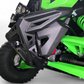 Driver side view of Volt Series front winch bumper installed on Kawasaki Teryx H2