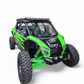 Direct front view of Kawasaki Teryx H2 Volt Series winch bumper showing body-line fitment and light mounts