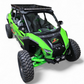 Hammer black powder coat and satin black panel finish on Kawasaki Teryx H2 Volt winch bumper