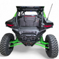 Bolt-on mounting point detail on Kawasaki Teryx H2 Volt rear bumper showing factory attachment