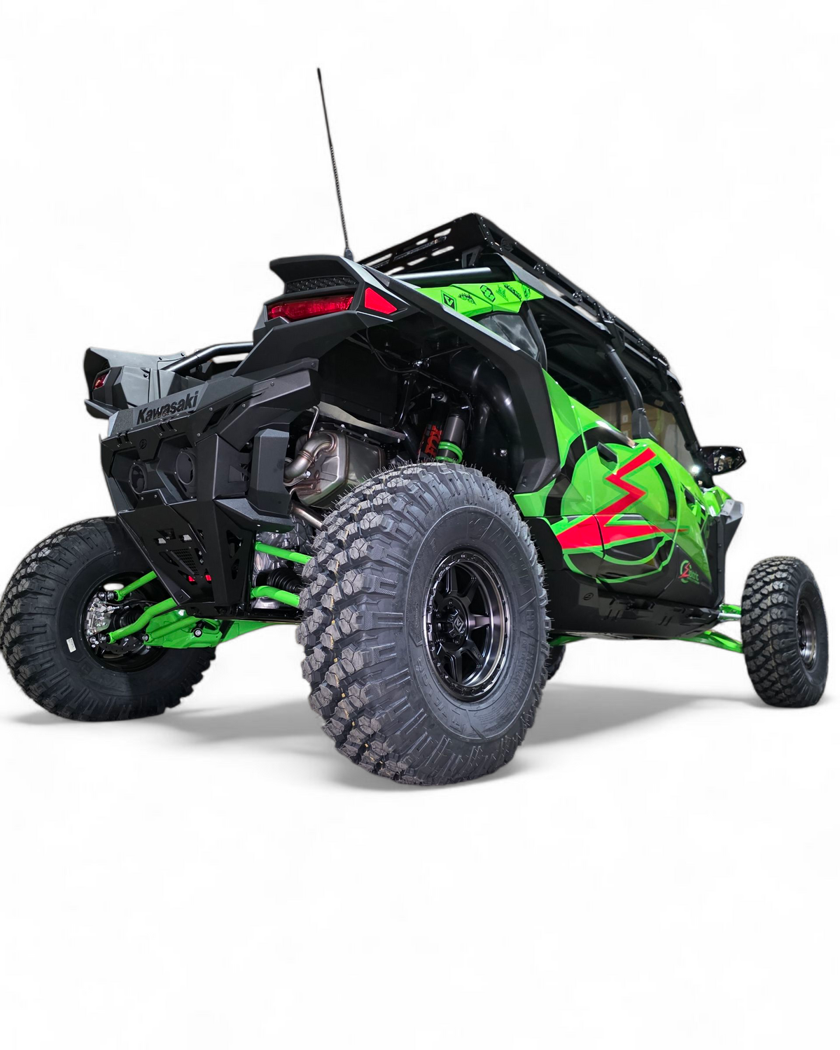 Backup camera provision mount detail on Kawasaki Teryx H2 Volt rear bumper for factory Kawasaki camera