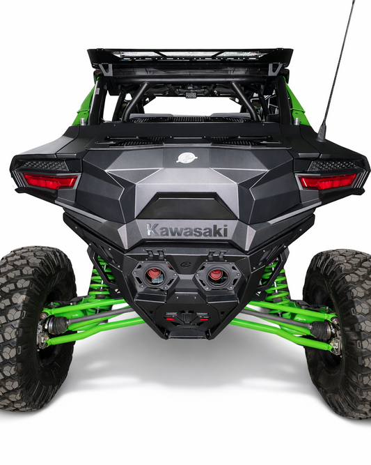 Nacho Nano light mount provision on Kawasaki Teryx H2 Volt rear bumper