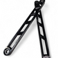 Anodized black billet rear sway bar links installed on Can-Am Maverick R in factory position