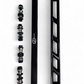 Teflon-coated high-strength uni-ball detail on Can-Am Maverick R black rear sway bar link