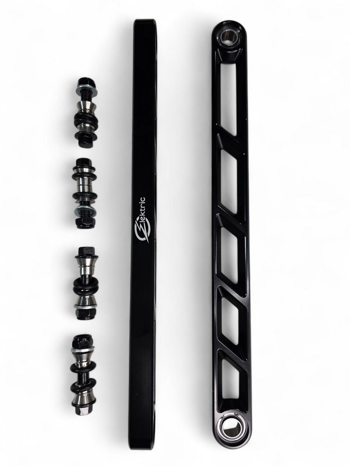 Teflon-coated high-strength uni-ball detail on Can-Am Maverick R black rear sway bar link