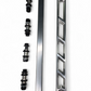 Clear anodized finish detail on Can-Am Maverick R rear sway bar links showing raw machining
