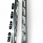 Rear Sway Bar Links in clear anodized finish for 2024+ Can-Am Maverick R showing CNC-milled billet aluminum