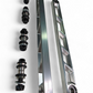 Machined billet aluminum visible through clear anodize on Can-Am Maverick R rear sway bar links