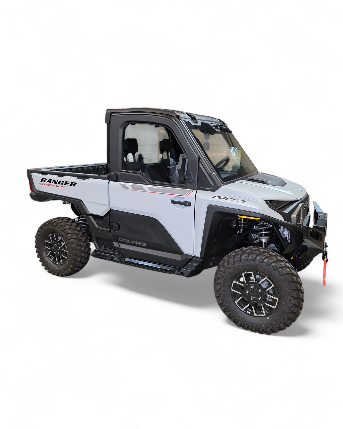 Bolt-on mounting detail on Polaris Ranger XD 1500 rock sliders
