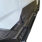 Hammer black powder coat and satin panel finish on Polaris Ranger XD 1500 rock sliders