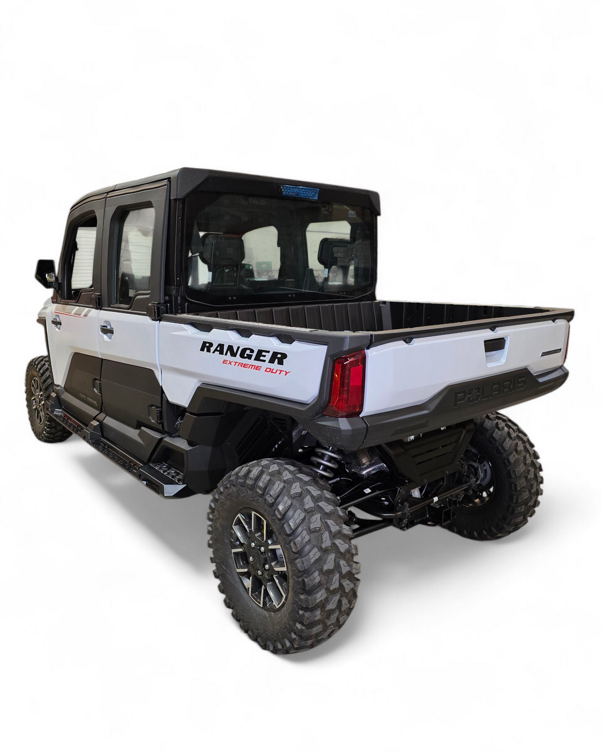 Satin black panel detail on Polaris Ranger XD 1500 rock sliders