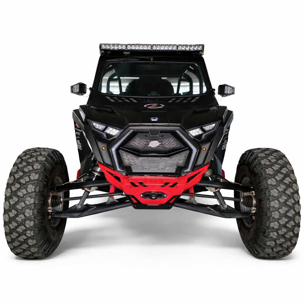 Contour design detail on Polaris RZR Pro XP Volt front grille following the body lines