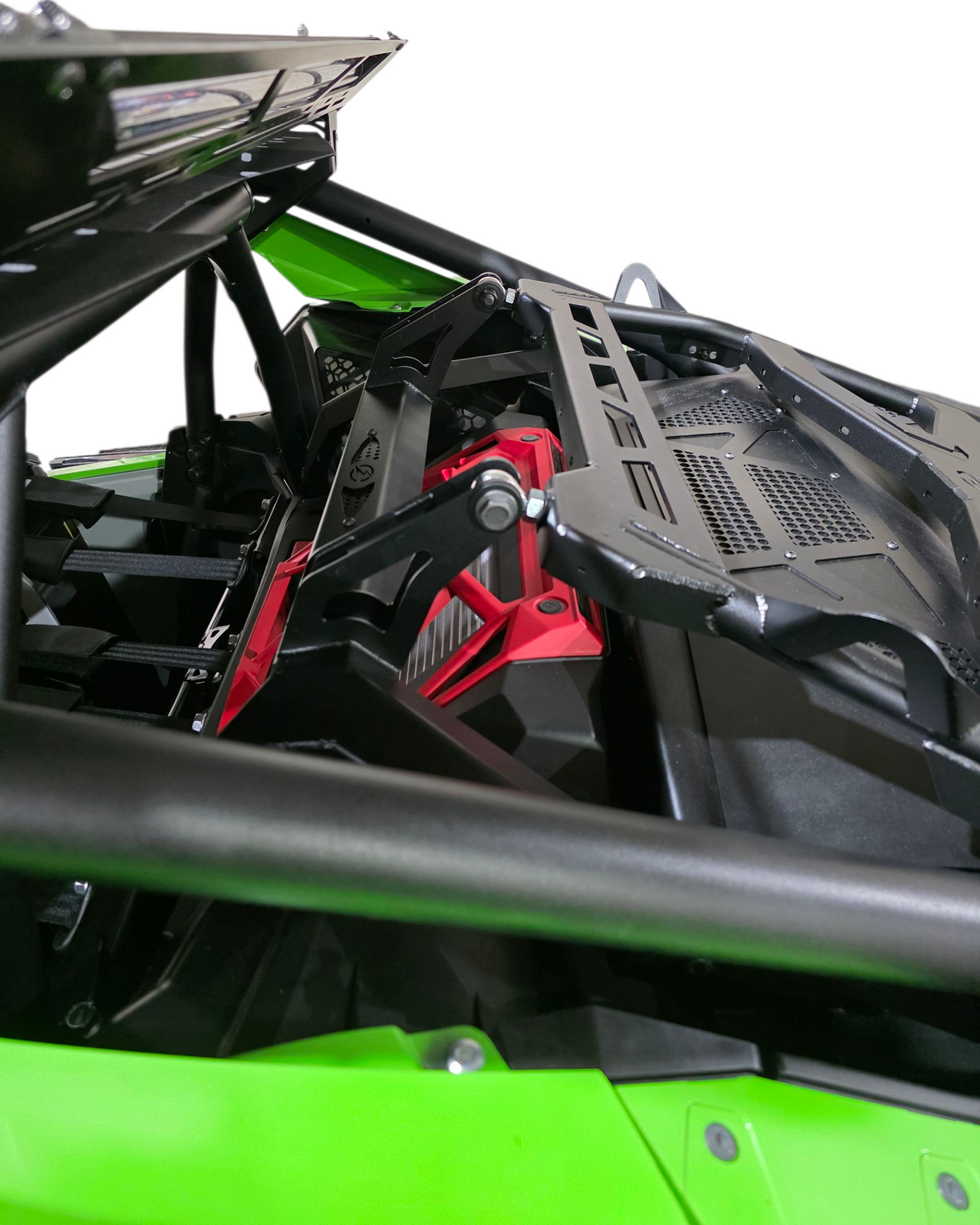 Dome light provision mount on Kawasaki Teryx H2 Volt Baja tire rack