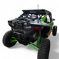 Rear three-quarter view of Kawasaki Teryx H2 Baja tire rack with spare mounted