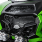 Three-piece construction detail on Kawasaki Teryx H2 Volt front grille showing airflow design