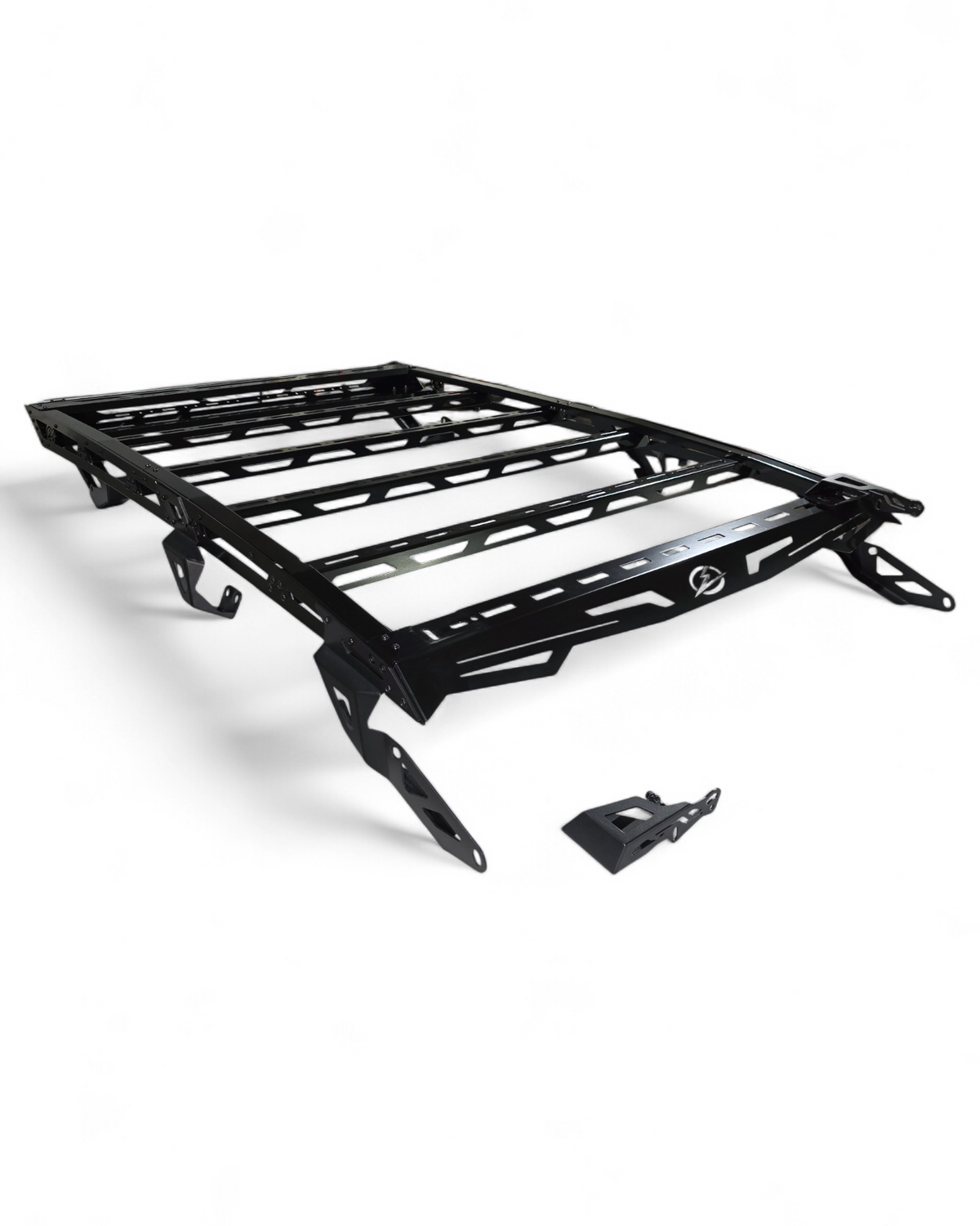 Bolt-on mounting detail on Kawasaki Teryx H2 roof rack showing factory attachment