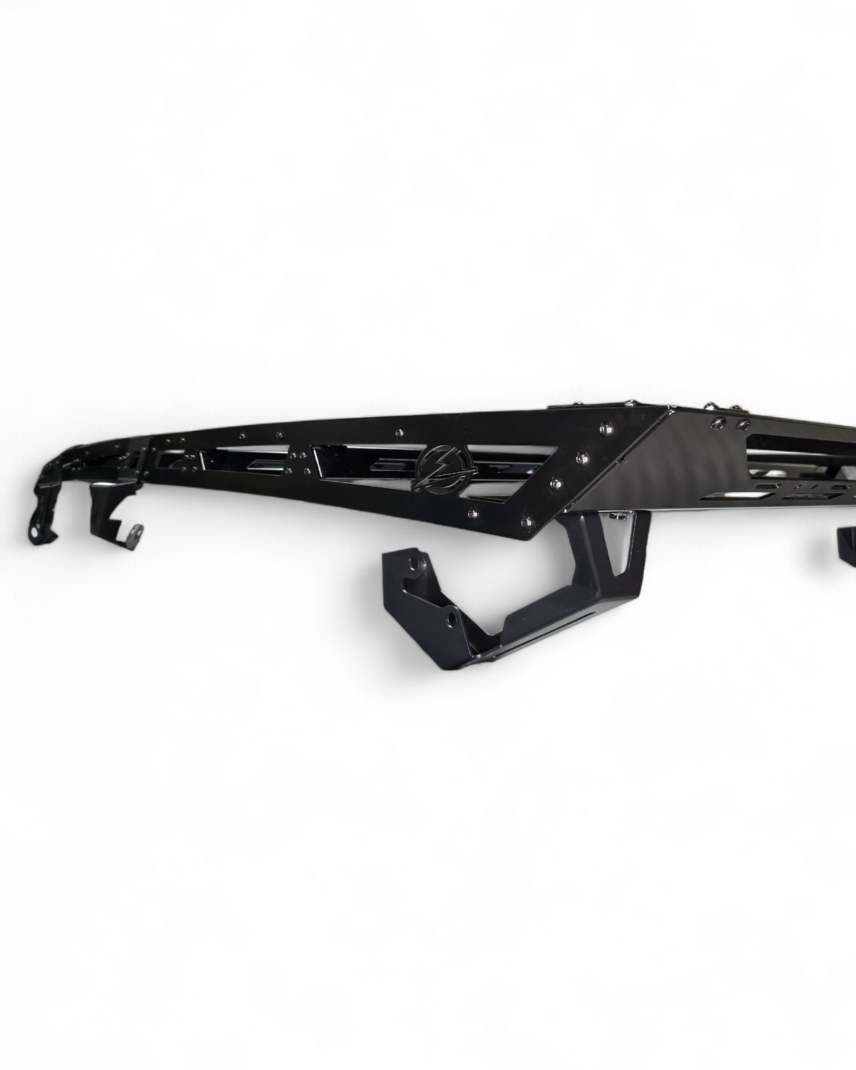 E-Track rail system shown with accessories mounted on Kawasaki Teryx H2 roof rack