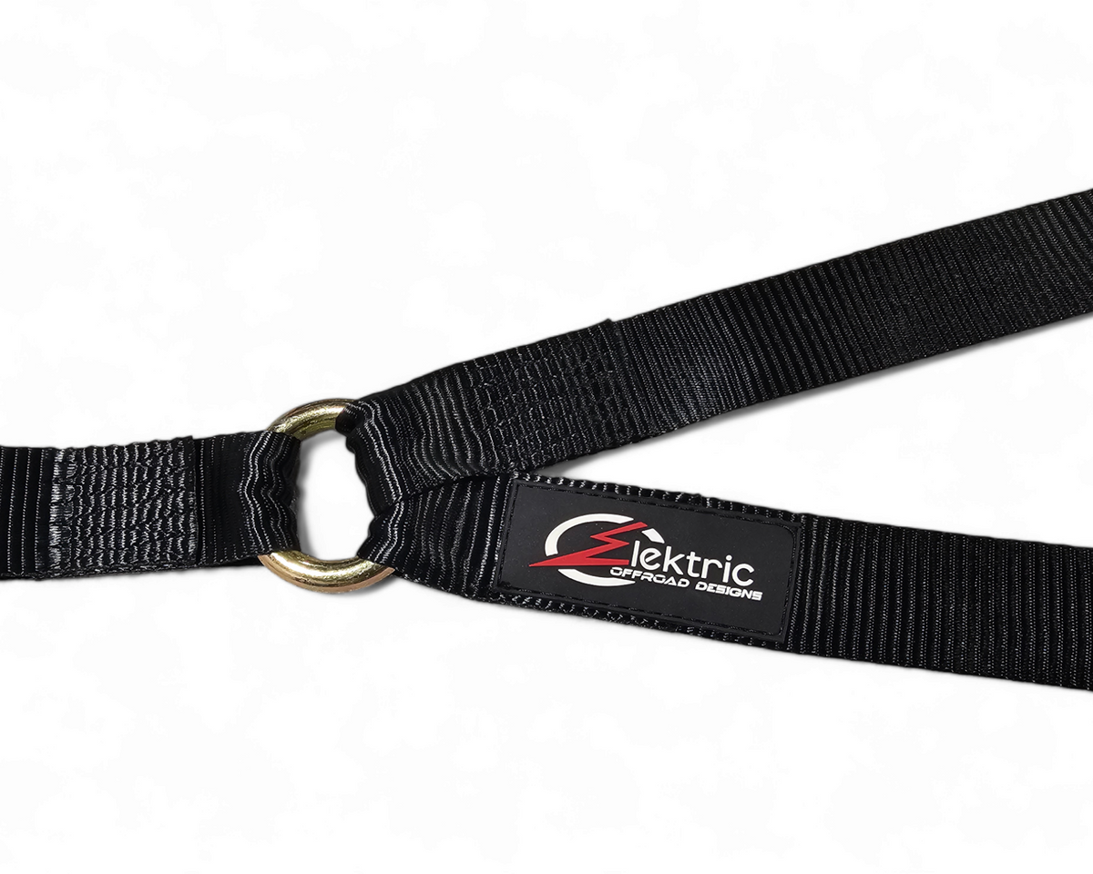 XL heavy-duty ratchet detail on Elektric Offroad Designs Tire Y Strap