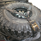EOD Tire Y Strap securing a spare tire on a UTV tire rack