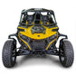 Intrusion bar kit with textured black finish, designed to match OEM cage aesthetics