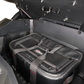 Red stitching detail on carbon-fiber-style vinyl exterior of EOD cooler