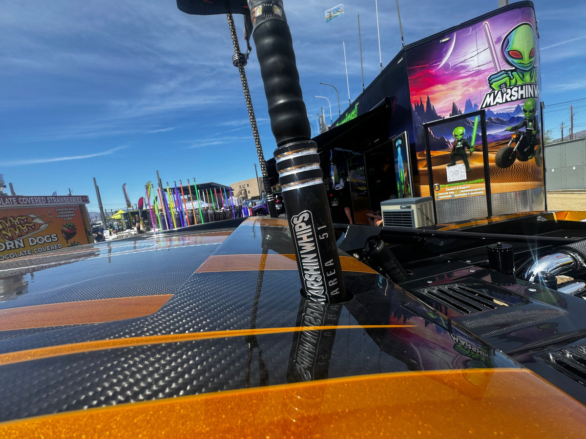 Marshin Whips Area 51 Custom LED Whips | Carbon Fiber Pair