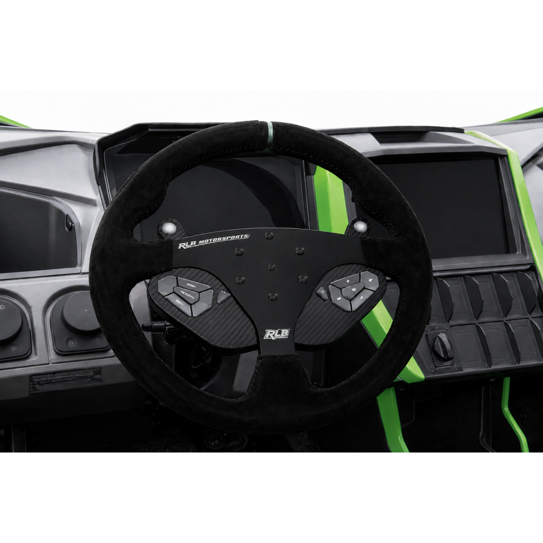 14" UTV Race Steering Wheel - Suede Black/Black | RLB Motorsports