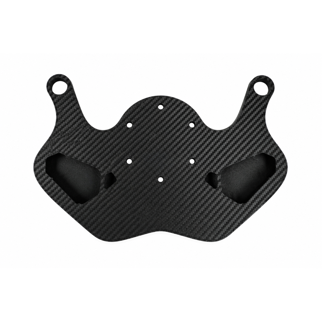 RLB Adapt IQ carbon fiber steering button mount plate for Kawasaki KRX H2 UTV models