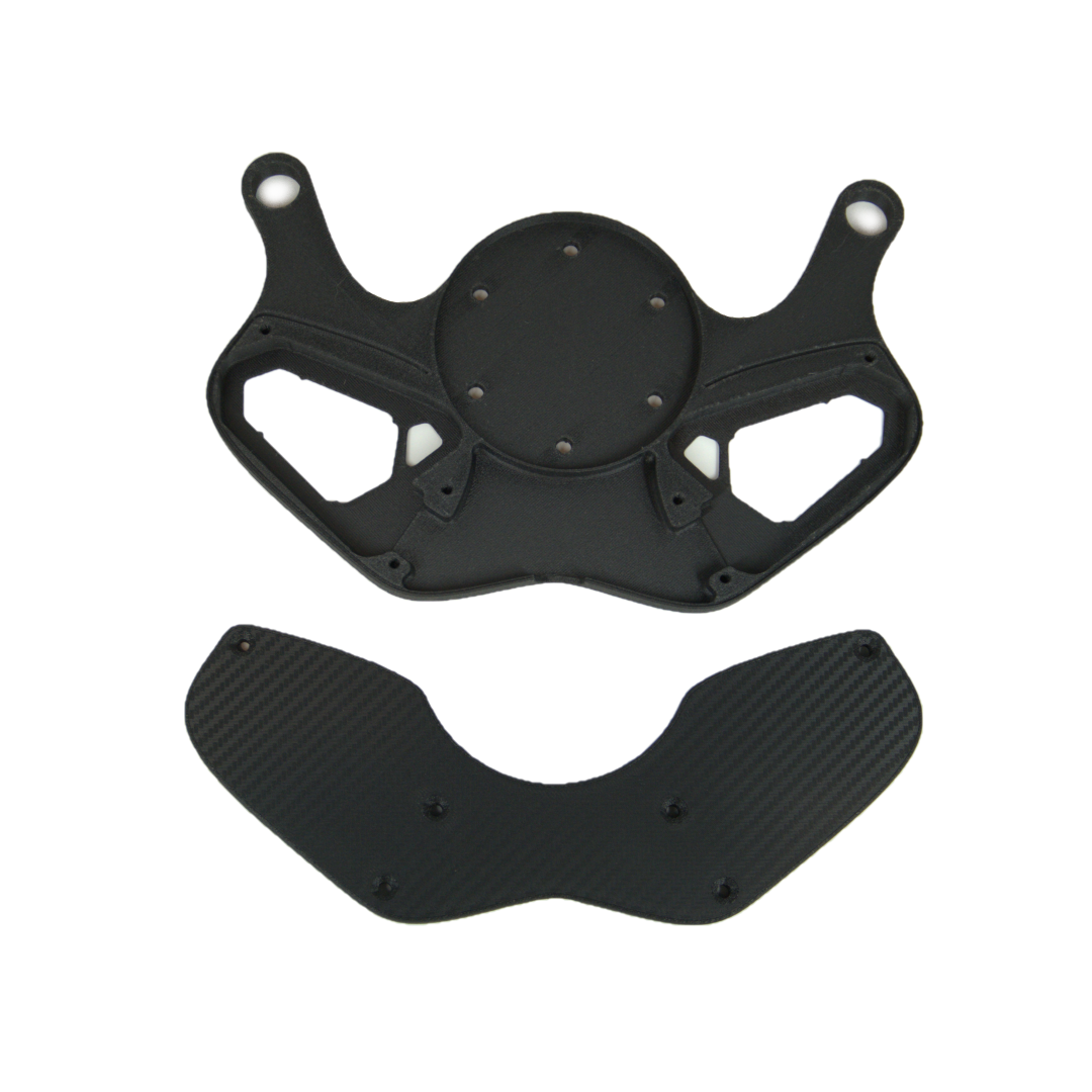 RLB Adapt IQ carbon fiber steering button mount plate for Kawasaki KRX H2 UTV models