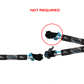 UTV Stereo wiring harness with connectors and red circle highlighting a specific plug