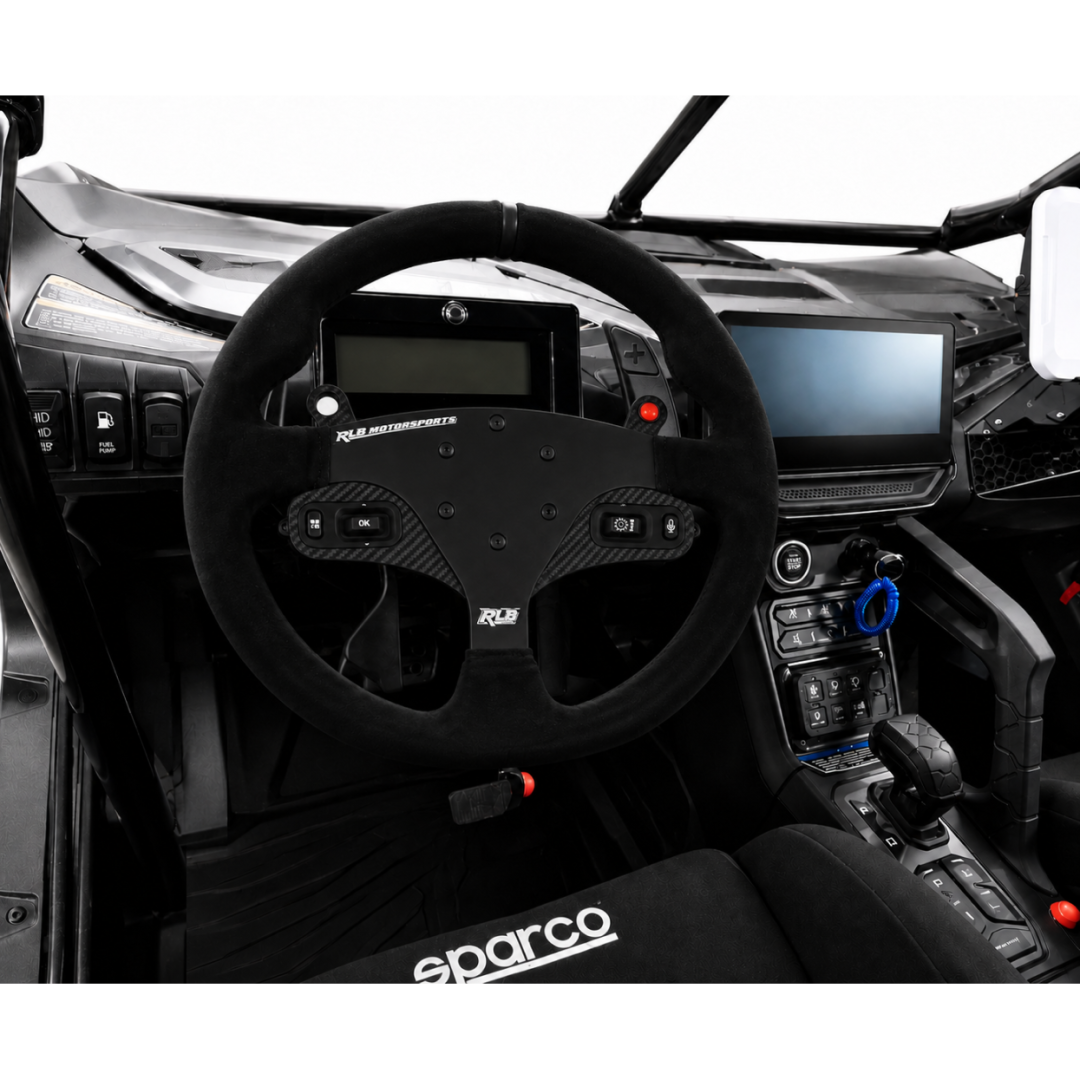 14" UTV Race Steering Wheel - Suede Black/Black | RLB Motorsports