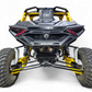 Can-Am Maverick R fitted with Volt Baja Box in hammer black powder coat finish rear view of storage