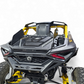 Volt Baja Box lid open on 2024-2026 Can-Am Maverick R showing 2 side storages