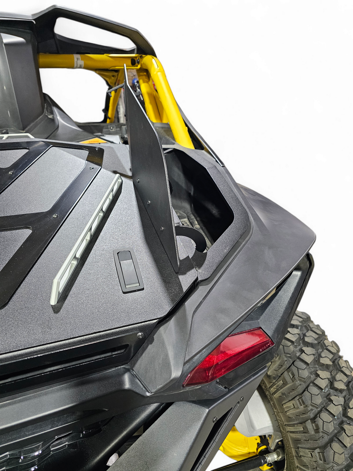 Volt Baja Box side view of  2024 -2026 Can-Am Maverick R side container