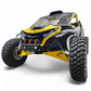 2024 + Can-Am Maverick R Amp front winch bumper side view