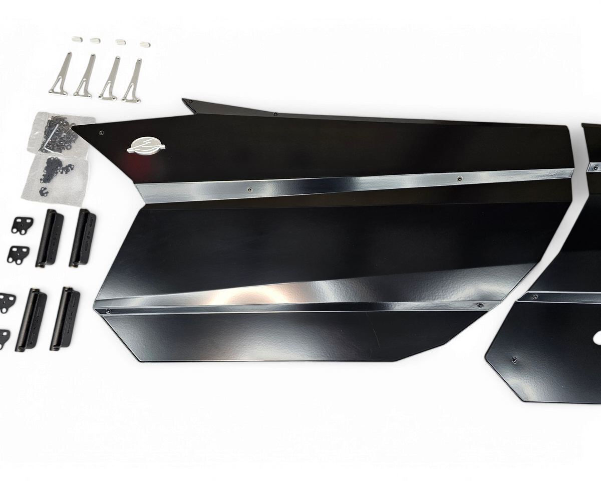 Full side profile of Can-Am X3 with all four EOD doors installed