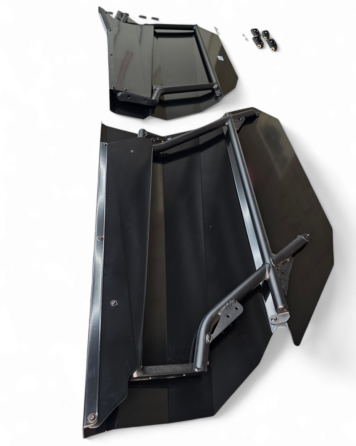 Interior view of Can-Am X3 door showing steel frame structure
