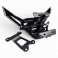Hidden steel winch mount detail on black anodized Can-Am Maverick X3 billet front bumper showing frame-attached construction