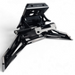 Built-in fairlead slot detail on black anodized Can-Am Maverick X3 billet winch bumper for synthetic rope or steel cable