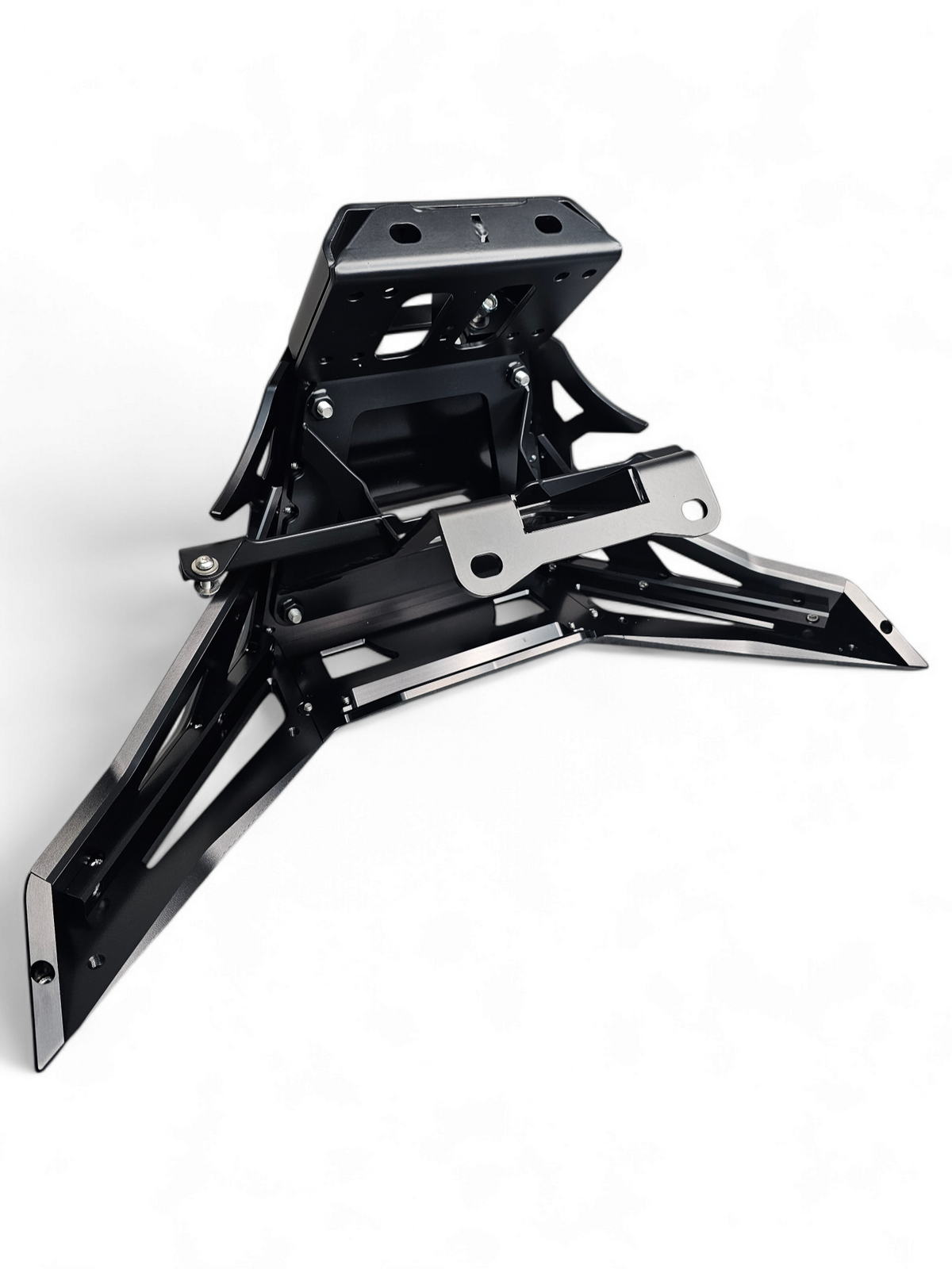 Built-in fairlead slot detail on black anodized Can-Am Maverick X3 billet winch bumper for synthetic rope or steel cable