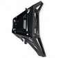Black hard anodized finish detail on machined billet aluminum Can-Am Maverick X3 front winch bumper showing deep stealth color