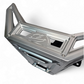 Direct front view of Can-Am Maverick X3 billet front winch bumper showing built-in fairlead slot and symmetrical design