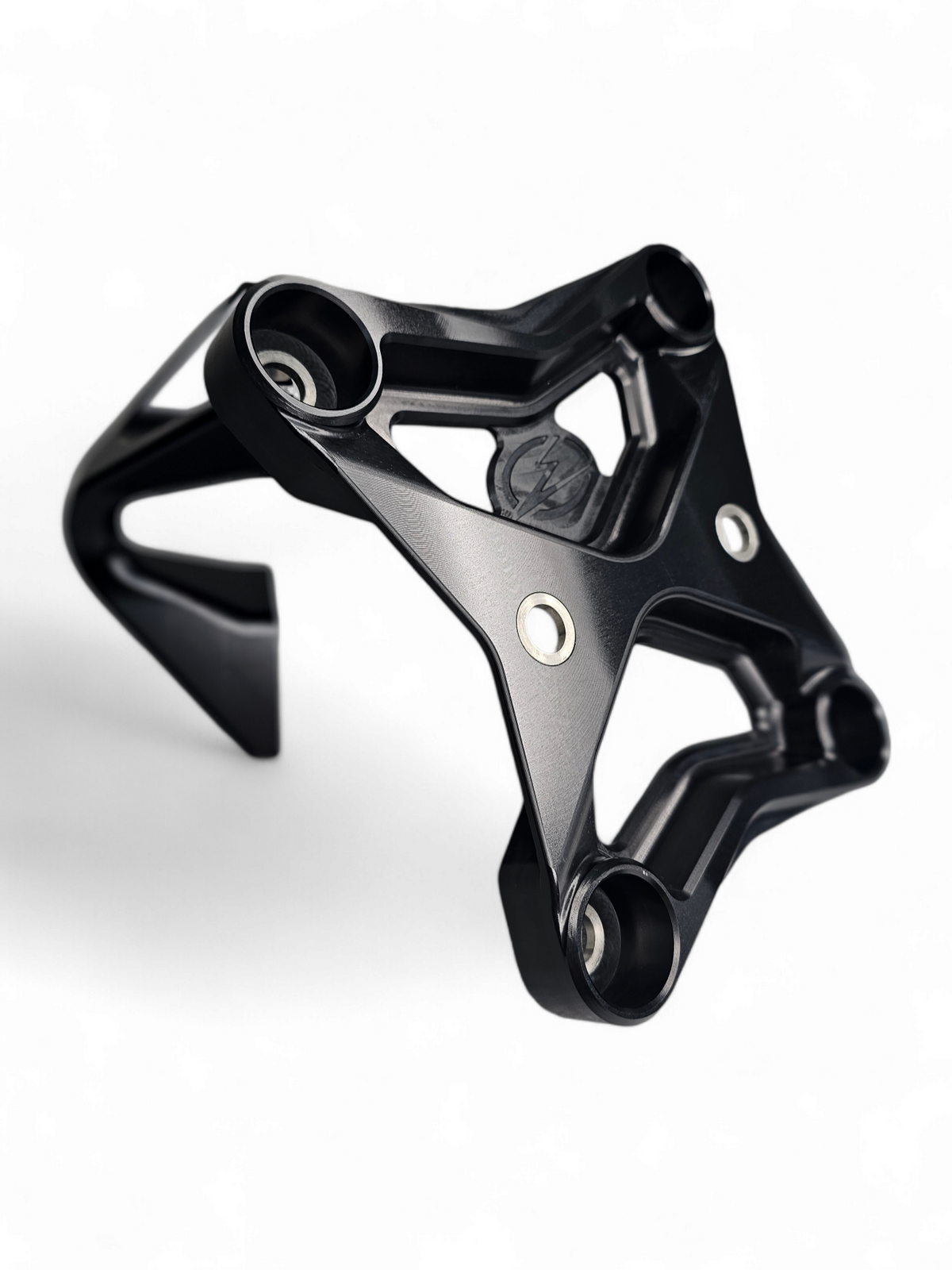 Can-Am Maverick X3 6-bolt XL radius rod plate shown solo displaying full machined construction and tow hook