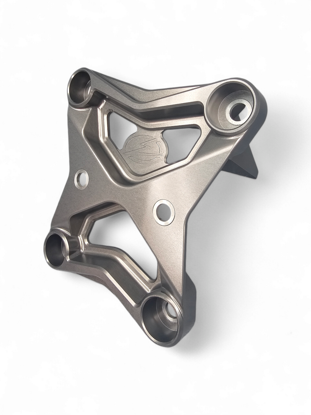 6-bolt mounting pattern detail on Can-Am Maverick X3 gun metal XL radius rod plate