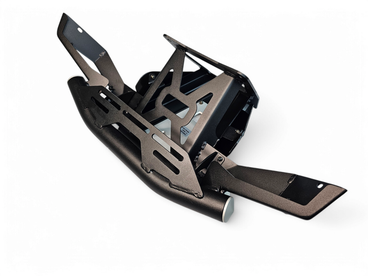 Overhead view of Can-Am Maverick X3 Amp front bumper showing tubular layout