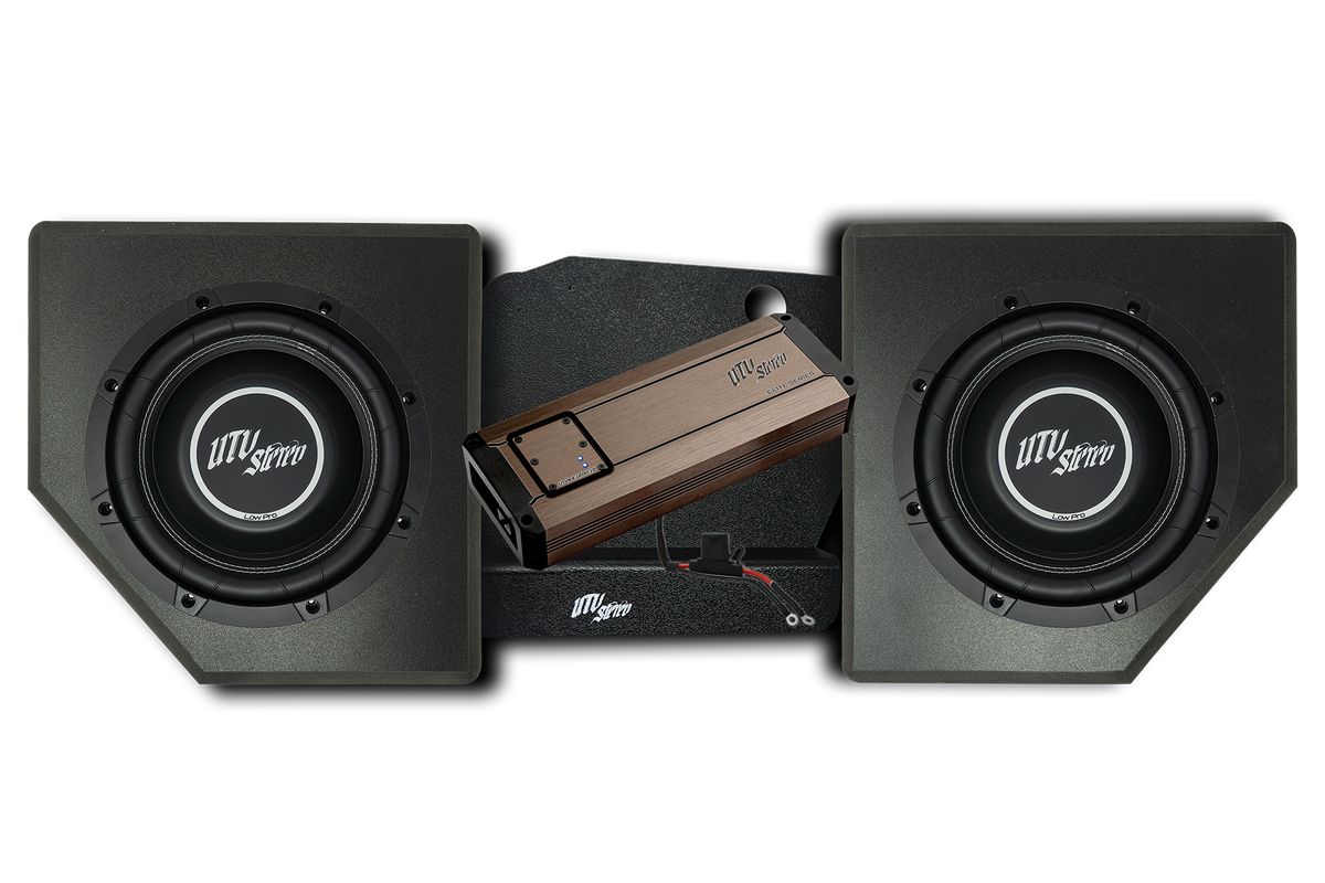 UTV Stereo subwoofer enclosures and Elite Series amplifier
