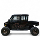 Full machine side view of 4-seat Can-Am Defender fitted with Volt Rock Steps