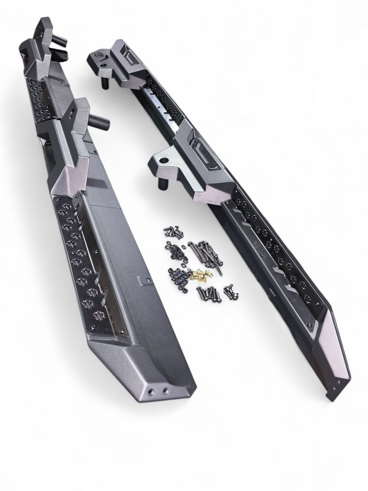 Volt Rock Steps shown for 4-seat Can-Am Defender demonstrating both-side coverage